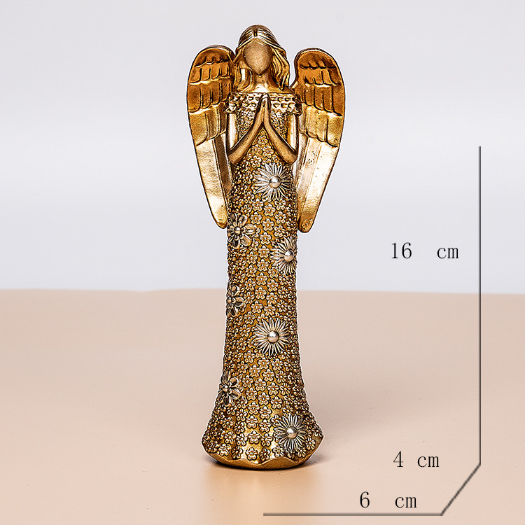 Anđeoska statua nordičkog stila sa motivom srca (Materijal: sintetička smola; Marka: Witt; Kategorija: Smoleni ukrasi; Pokloni: Rođendan, Završetak, Useljenje)