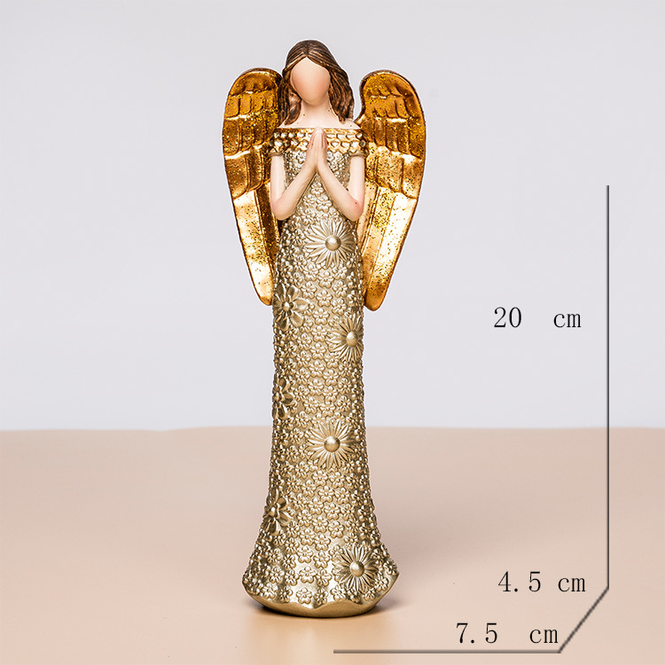 Anđeoska statua nordičkog stila sa motivom srca (Materijal: sintetička smola; Marka: Witt; Kategorija: Smoleni ukrasi; Pokloni: Rođendan, Završetak, Useljenje)