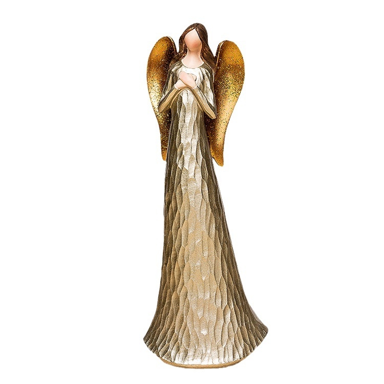 Anđeoska statua nordičkog stila sa motivom srca (Materijal: sintetička smola; Marka: Witt; Kategorija: Smoleni ukrasi; Pokloni: Rođendan, Završetak, Useljenje)
