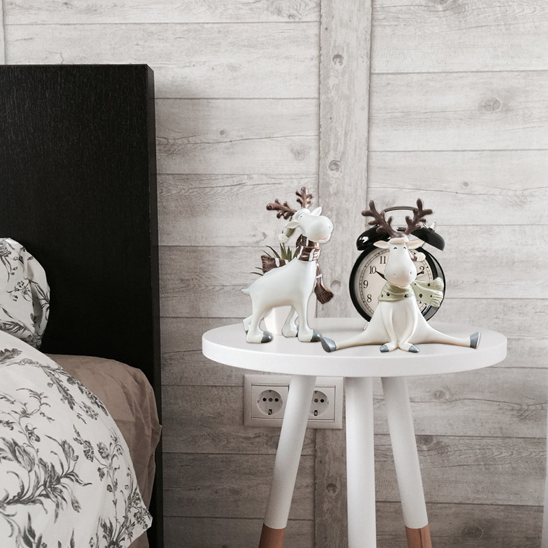 Διάκοσμητικό ελάφι από ρητίνη για παιδικό δωμάτιο — επιτραπέζιο διακοσμητικό σε καρτούν στυλ; κατάλληλο δώρο για γενέθλια, αποφοίτηση, μετακόμιση