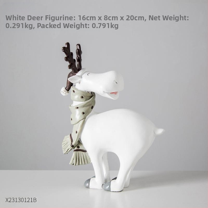 Διάκοσμητικό ελάφι από ρητίνη για παιδικό δωμάτιο — επιτραπέζιο διακοσμητικό σε καρτούν στυλ; κατάλληλο δώρο για γενέθλια, αποφοίτηση, μετακόμιση