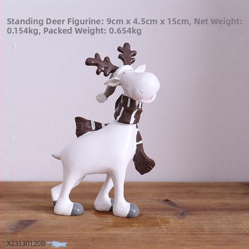 Διάκοσμητικό ελάφι από ρητίνη για παιδικό δωμάτιο — επιτραπέζιο διακοσμητικό σε καρτούν στυλ; κατάλληλο δώρο για γενέθλια, αποφοίτηση, μετακόμιση