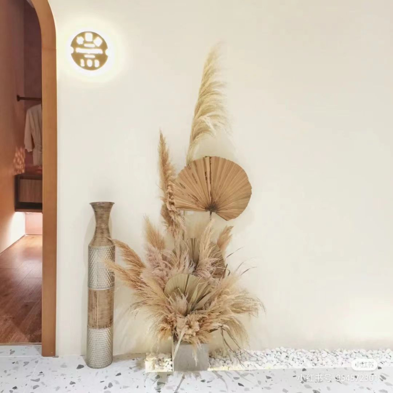 Rėdų džiovintų gėlių puokštė - Madingos tikros gėlės svetainei - Natūralus grindų vidaus dekoras - Medžiaga: Soft PVC; Prekė: Kita; Amatas: Kita; Įvairovė: Kita