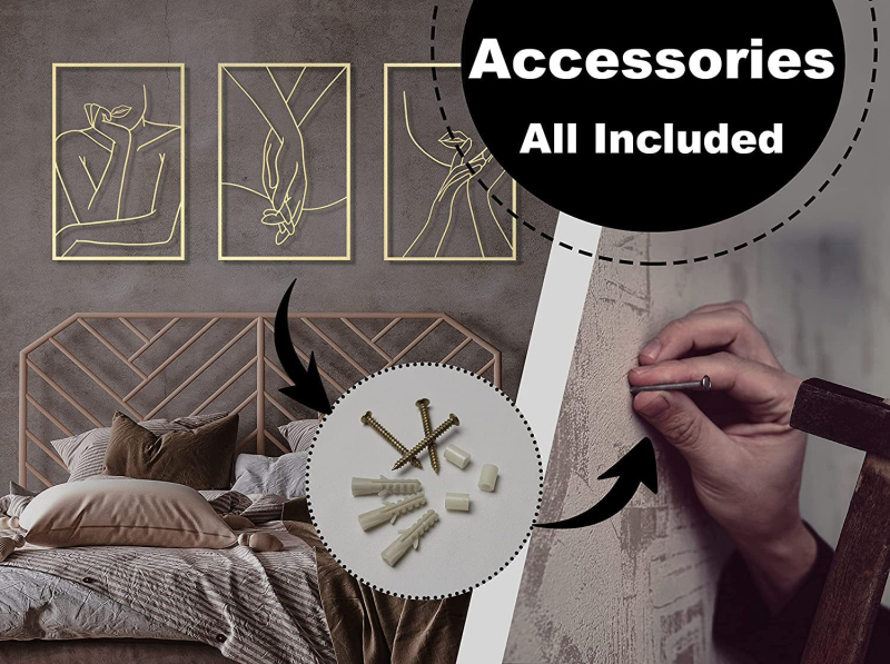 Zidna umjetnost: apstraktna linijska silueta od željeza, Ryder; Materijal: željezo; Stil: moderni minimalistizam; Pogodno za ured