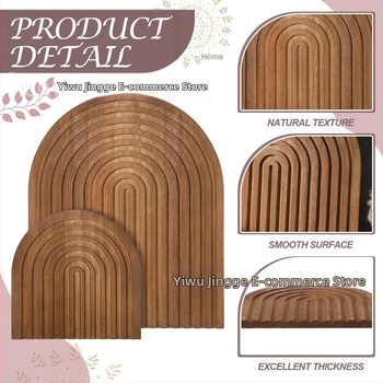 Ξύλινος Δίσκος με Διακόσμηση σε Σχήμα Ουράνιας Αψίδας – Πεύκο, Jingge, Μοντέρνο Μινιμαλιστικό Στυλ, IP Άδεια