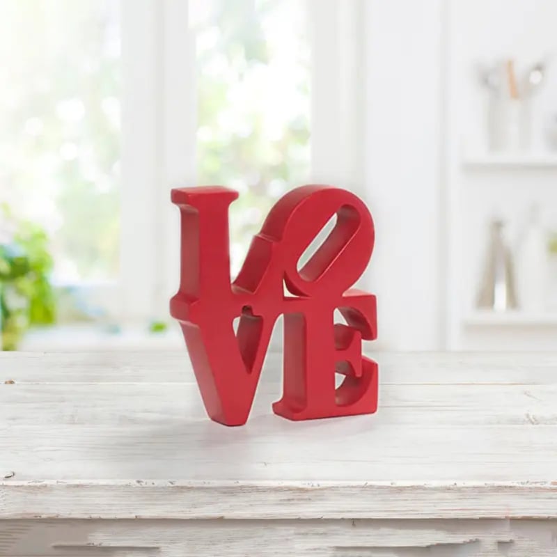 Drvena ukrasna statua slova – trodimenzionalna skulptura za prazničnu kućnu dekoraciju A13