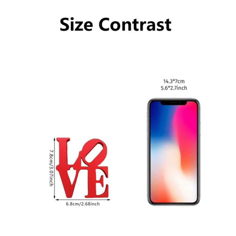 Drvena ukrasna statua slova – trodimenzionalna skulptura za prazničnu kućnu dekoraciju A13