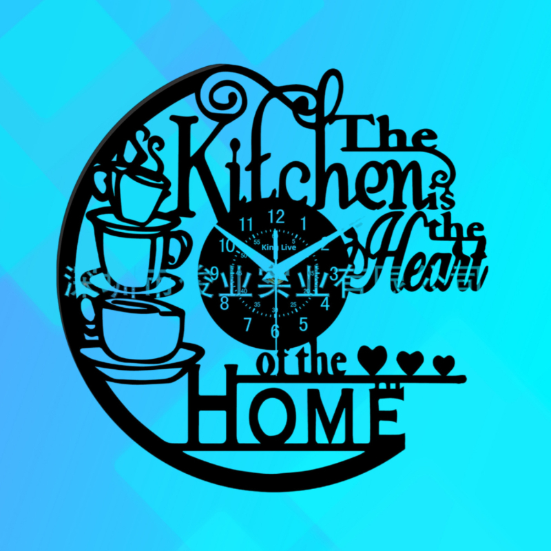 Fali óra - Otthoni téma, kávézó bár dekoráció a konyhába, irodába és a nappaliba - Kvarc szerkezet, Elemes működtetés, Ház anyaga: műanyag, Számlap anyaga: laminált papír, Tükör anyaga: műanyag