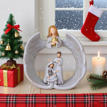 Молитвен ангел – декоративна фигура за дом и градина, смолна изработка, IP авторизация, коледен подарък