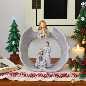 Молитвен ангел – декоративна фигура за дом и градина, смолна изработка, IP авторизация, коледен подарък