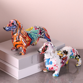 Фигура от смола на чихуахуа за домашна декорация | Смолени изделия | Материал: Смола; Тип материал: Пластмаса, смола; IP авторизация: Няма