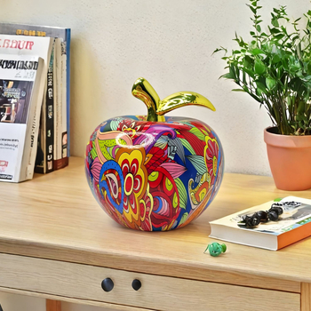 Украшение под формата на ябълка от смола, печатен модел плод за домашна декорация, ръчни изделия от смола