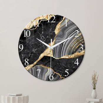 Rongke falióra márványmintás, edzett üveg, kvarc mechanizmus LongDeLi5188S, modell BL133, 4 mm vastagság