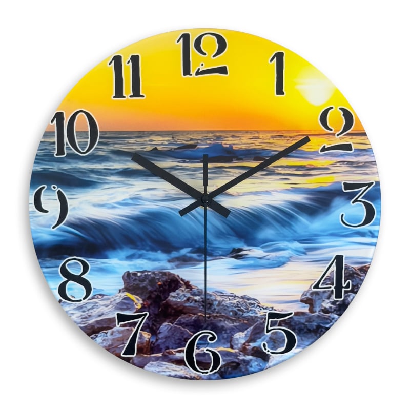 Rongke falióra márványmintás, edzett üveg, kvarc mechanizmus LongDeLi5188S, modell BL133, 4 mm vastagság