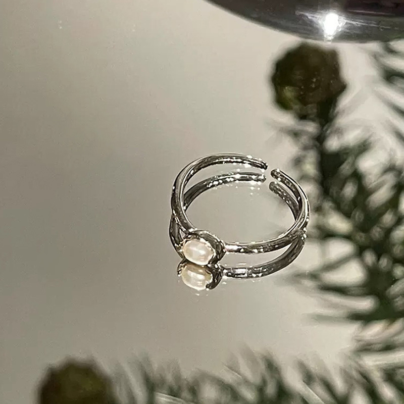 RONERAI prsten za žene — metal, geometrijski stil, elektroplating