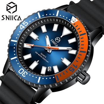 Ανδρικό ρολόι Schniga Quartz – αδιάβροχο μέχρι 30 m, αναλογικός δείκτης, λουράκι σιλικόνης, κάσα κράμα, ορυκτό ενισχυμένο γυαλί, σπειροειδής κορώνα