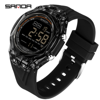 Ηλεκτρονικό ρολόι με ψηφιακή οθόνη, διαφανές μεγάλο καντράν, φωτιζόμενο, αδιάβροχο 50 m, χρονομέτρηση/χρονόμετρο, αντίστροφη μέτρηση, τμηματική χρονομέτρηση, συναγερμός (κίνηση ηλεκτρονική • ψηφιακή οθόνη • 50 m αδιάβροχο • χρονομέτρηση/χρονόμετρο • φωτιζό