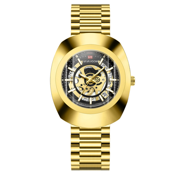 Ανδρικό ρολόι Quartz, με ημερομηνία, αδιάβροχο έως 30 μ, ατσάλινο λουράκι, αναλογικός καντράν