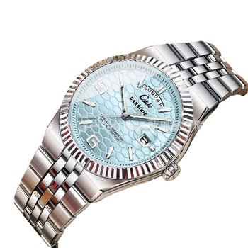 CS028 Ανδρικό μηχανικό ρολόι με φωτεινό καντράν, μηχανική κίνηση, οθόνη δεικτών και αριθμών, αδιάβροχο 30M, κάσα από ανοξείδωτο ατσάλι