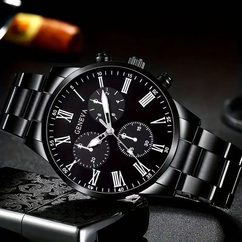 Rclock Ανδρικό ρολόι Quartz με ατσάλινο λουρί, GL68 μηχανισμός, μεταλλική κάσα, στρογγυλός καντράν