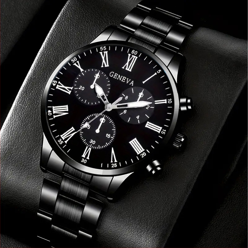 Rclock Ανδρικό ρολόι Quartz με ατσάλινο λουρί, GL68 μηχανισμός, μεταλλική κάσα, στρογγυλός καντράν