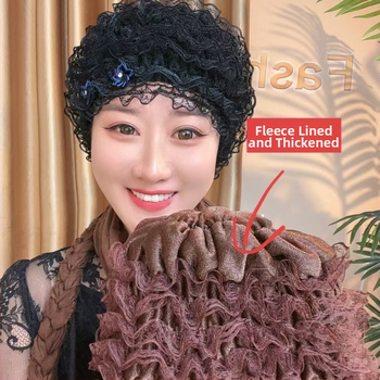 Κορδέλα κεφαλής με ευρύ γείσο — εθνοτικό στυλ — καρό μοτίβο — κυματοειδές σχήμα (Χειμώνας 2024)