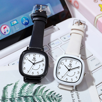 Κοριτσίστικο ρολόι με τετράγωνο καντράν, μηχανισμός quartz, κάσα Diecast, λουρί Diecast, αγκράφα τύπου pin