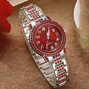 Silver Glow 5 τεμαχίων σετ γυναικείου ρολογιού και κοσμημάτων, καρδιάς σχήματος, μηχανισμός Quartz, World Time, περίβλημα και λουράκι από κράμα