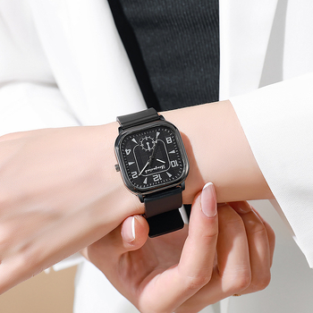 Ανδρικός ρολόι με τετράγωνο περίβλημα, κίνηση Quartz 618, σιλικόνινο λουράκι, κράμα περιβλήματος, προσαρμόσιμο λογότυπο