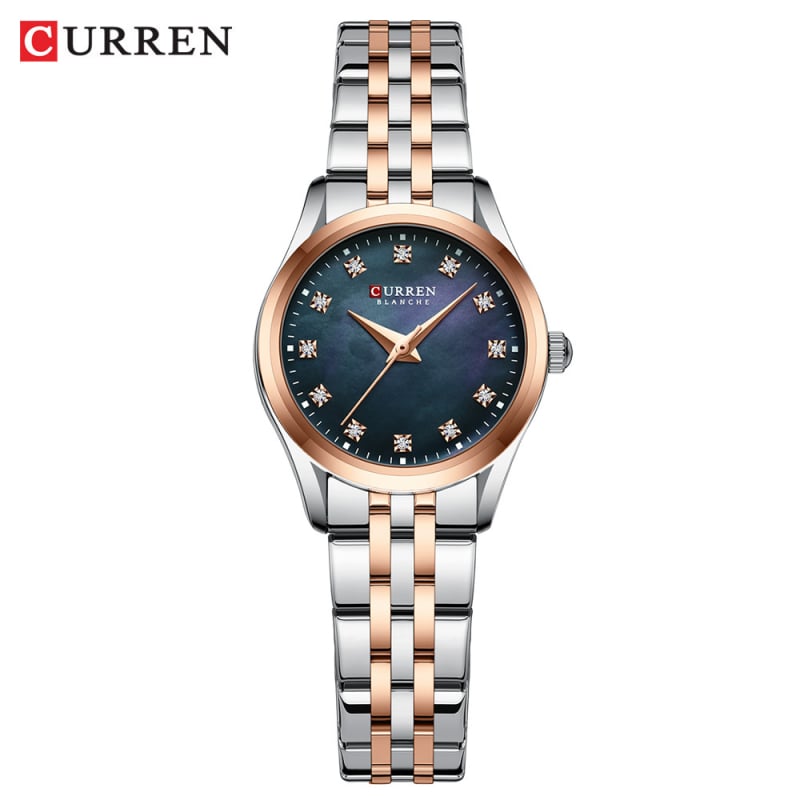 Curren 9111 Ženski ultra-tanki sat s rhinestones, 30M vodootporan, kvarcni mehanizam (Miyota/Seiko PC32)