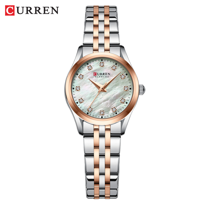 Curren 9111 Ženski ultra-tanki sat s rhinestones, 30M vodootporan, kvarcni mehanizam (Miyota/Seiko PC32)