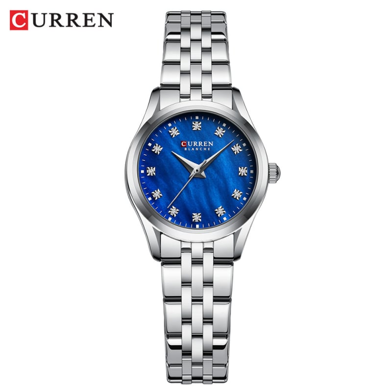 Curren 9111 Ženski ultra-tanki sat s rhinestones, 30M vodootporan, kvarcni mehanizam (Miyota/Seiko PC32)