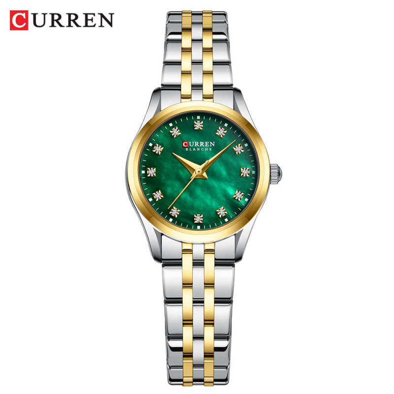 Curren 9111 Ženski ultra-tanki sat s rhinestones, 30M vodootporan, kvarcni mehanizam (Miyota/Seiko PC32)
