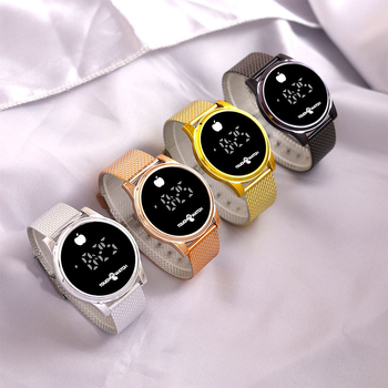 Електронен часовник с цифров дисплей за студенти (цифров дисплей; електронен механизъм; водоустойчивост: няма; кръгъл циферблат; пластмасов корпус; пластмасов ремък)