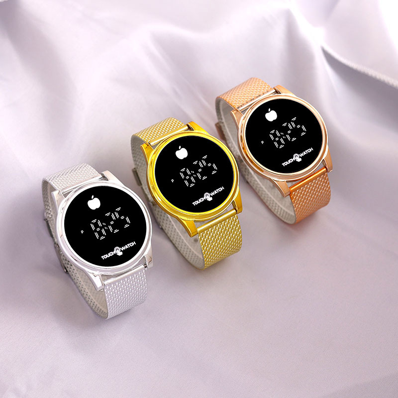 Електронен часовник с цифров дисплей за студенти (цифров дисплей; електронен механизъм; водоустойчивост: няма; кръгъл циферблат; пластмасов корпус; пластмасов ремък)