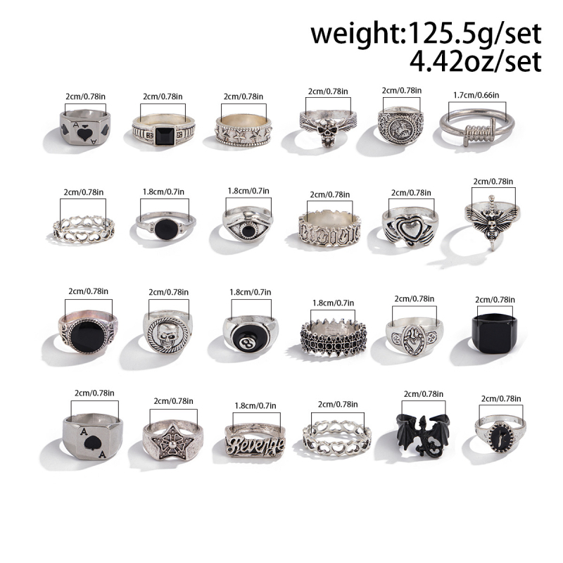 Prsteni – legura, geometrijski oblik, elektroplatiranje, muški modni ručni nakit