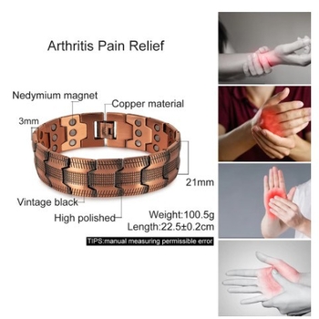 Réz karkötő geometriai mintával uniszex divat OL stílusban (felület antik módszerrel; Shenzhen eredet)