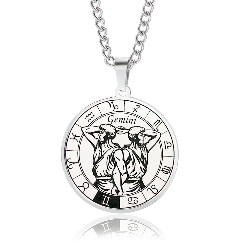Muški lanac od nehrđajućeg čelika s konstelacijskim privjeskom, križni lanac, privjesak od titan čelika, hip-hop stil.