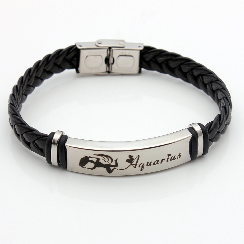 Rozsdamentes acél gravírozott karkötő konstelláció alakú, uniszex retro stílus, elektroplattált, őszi 2024