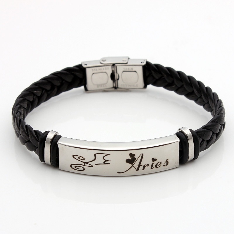 Rozsdamentes acél gravírozott karkötő konstelláció alakú, uniszex retro stílus, elektroplattált, őszi 2024