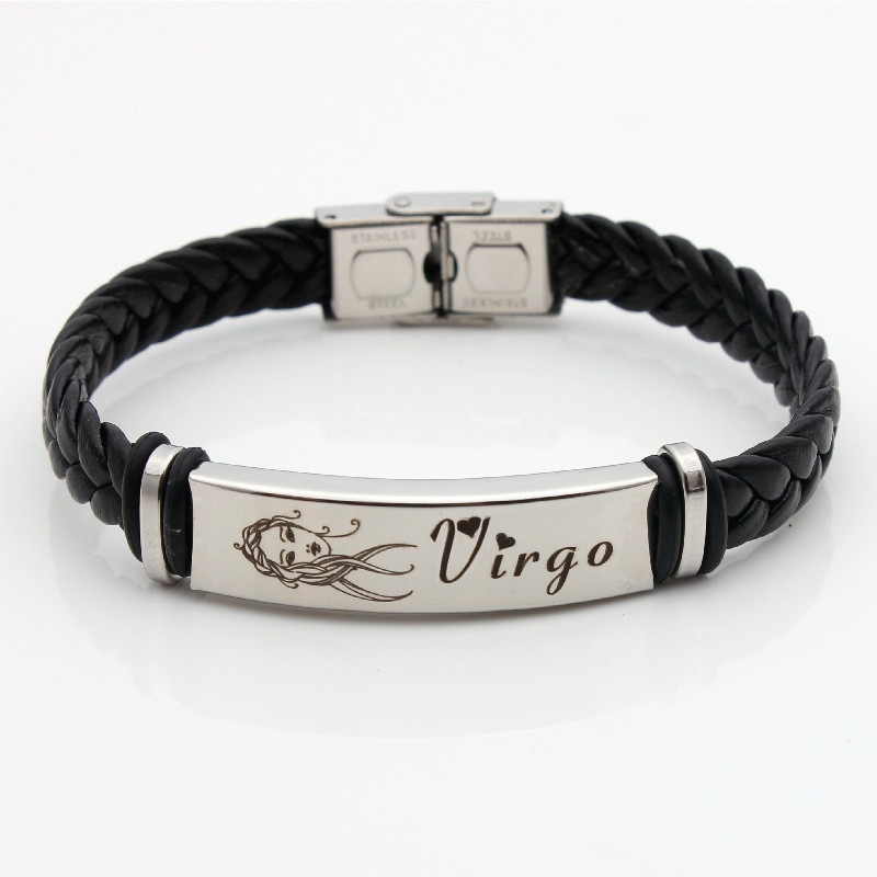 Rozsdamentes acél gravírozott karkötő konstelláció alakú, uniszex retro stílus, elektroplattált, őszi 2024