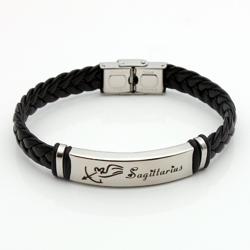 Rozsdamentes acél gravírozott karkötő konstelláció alakú, uniszex retro stílus, elektroplattált, őszi 2024