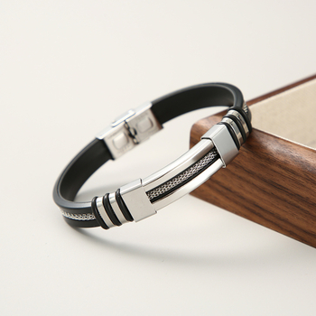 Hip-hop narukvica od titan čelika, ručno izrađena, unisex, geometrijski stil