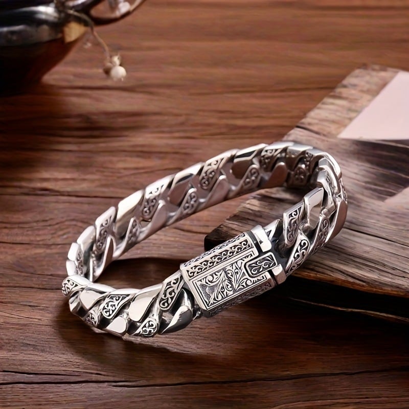 Brățară pentru bărbați din aliaj de cupru, formă de floare, placare electrolitică, stil personal, cadou de călătorie