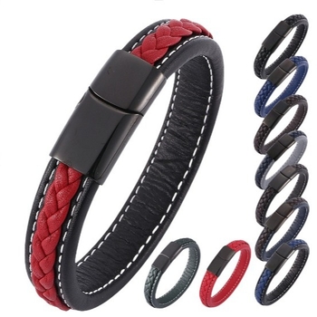 Brățară din oțel inoxidabil, finisaj electroplacat, design geometric minimalist, unisex