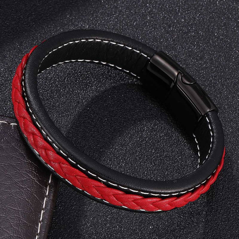 Brățară din oțel inoxidabil, finisaj electroplacat, design geometric minimalist, unisex