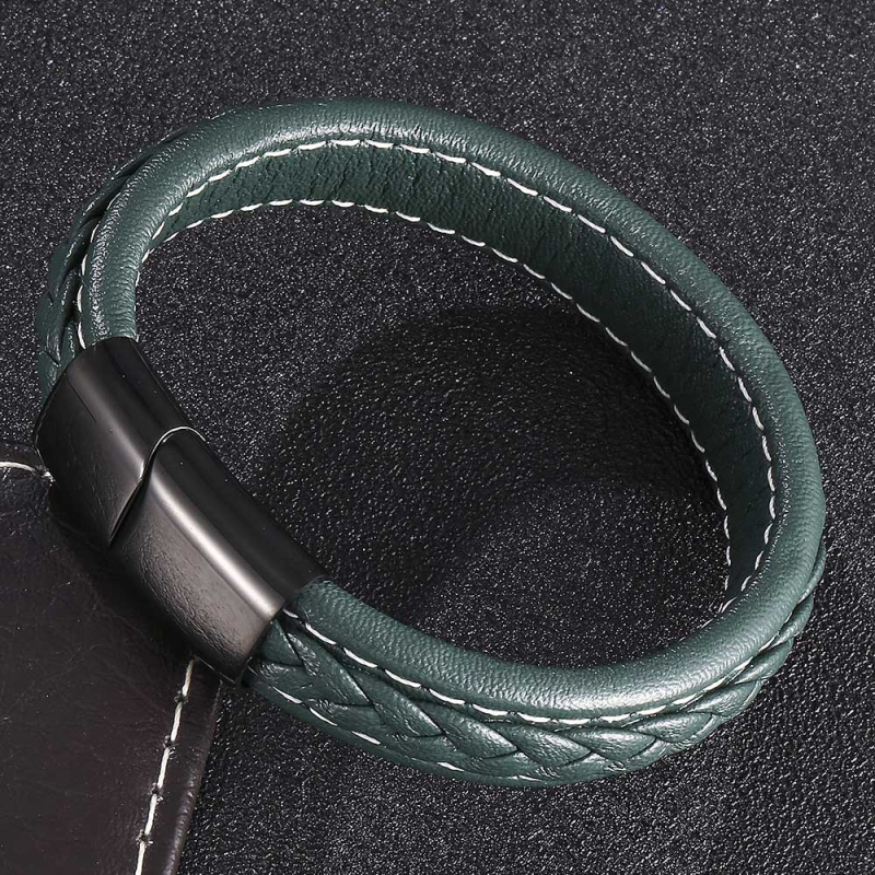 Brățară din oțel inoxidabil, finisaj electroplacat, design geometric minimalist, unisex