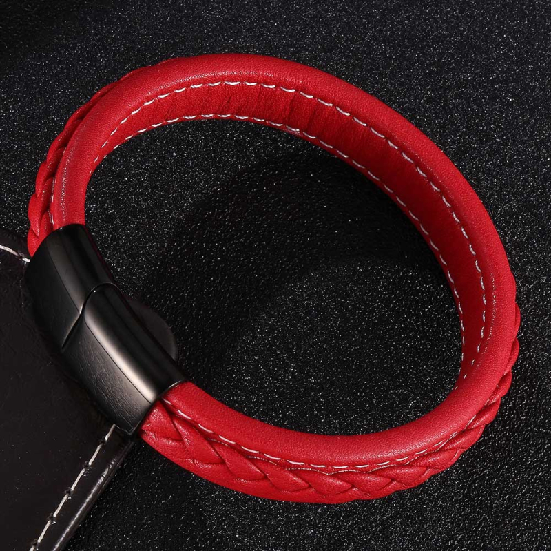 Brățară din oțel inoxidabil, finisaj electroplacat, design geometric minimalist, unisex