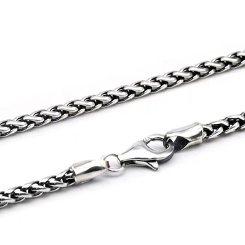 Κολιέ unisex από 925 ασήμι με ρόμβο κρεμαστό σε Ebony αλυσίδα, μήκος 51–60 cm, γυαλιστερό