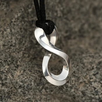 Mobius prsten lančić s privjeskom – legura, elektroplatiranje, geometrijski stil, unisex nakit
